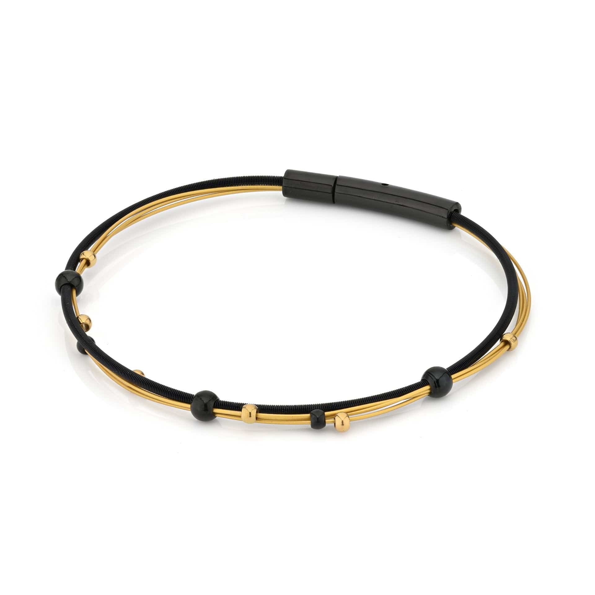 Armband LIV Zwart|Goudkleur | A269ZG