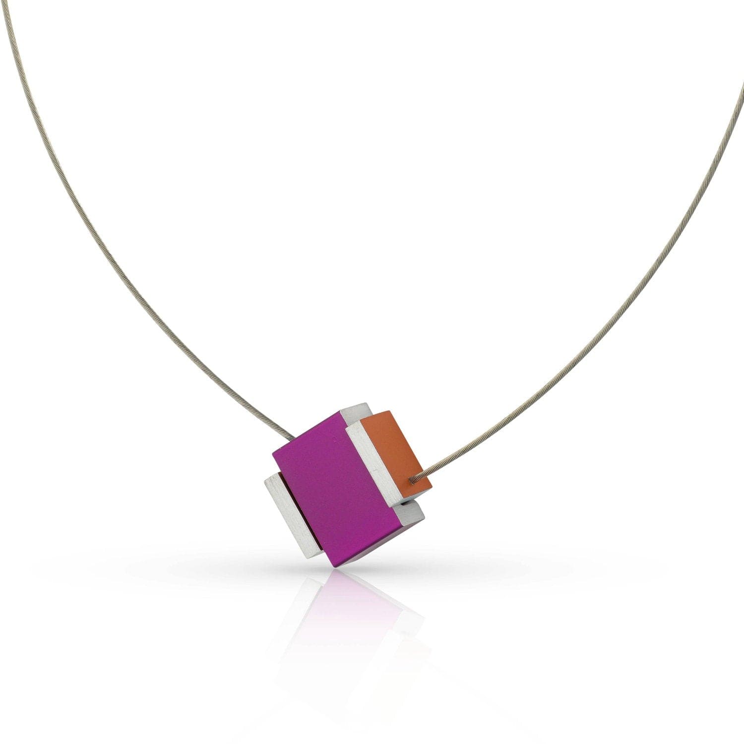Ketting JUNA oranje & paars | C288OP
