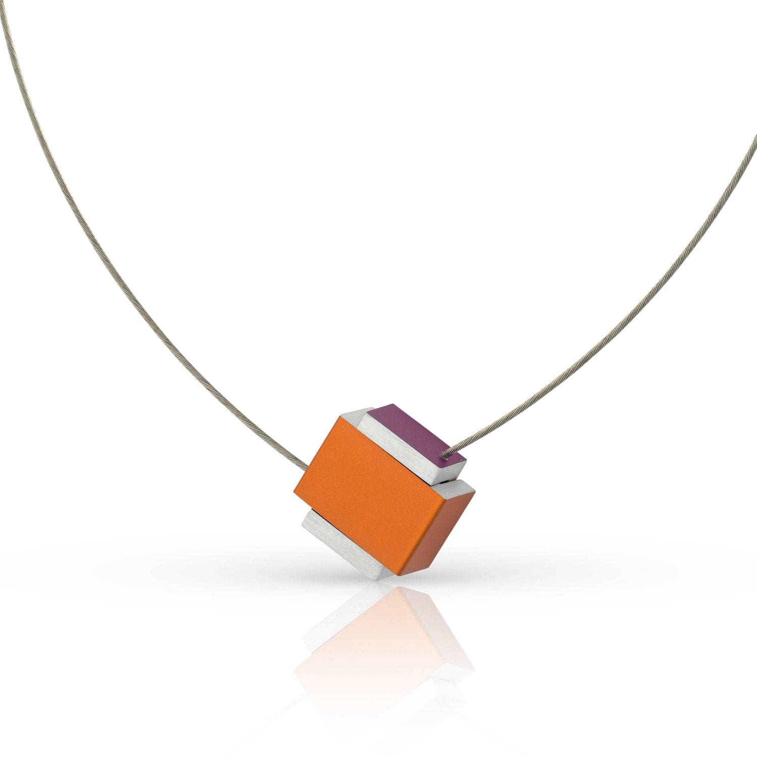 Ketting JUNA oranje & paars | C288OP