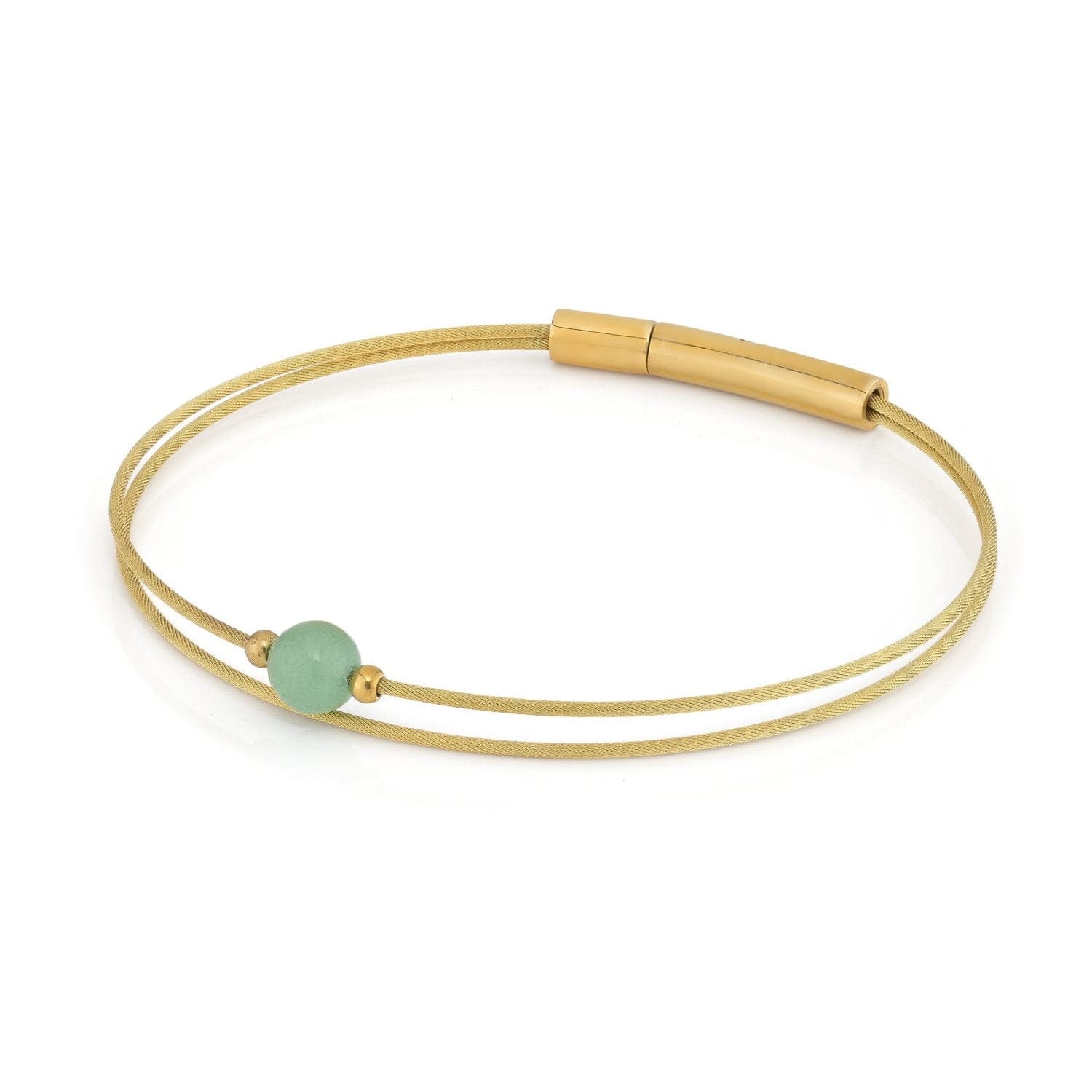 Thinking of You edelsteen armband Aventurijn goudkleur | A713GG