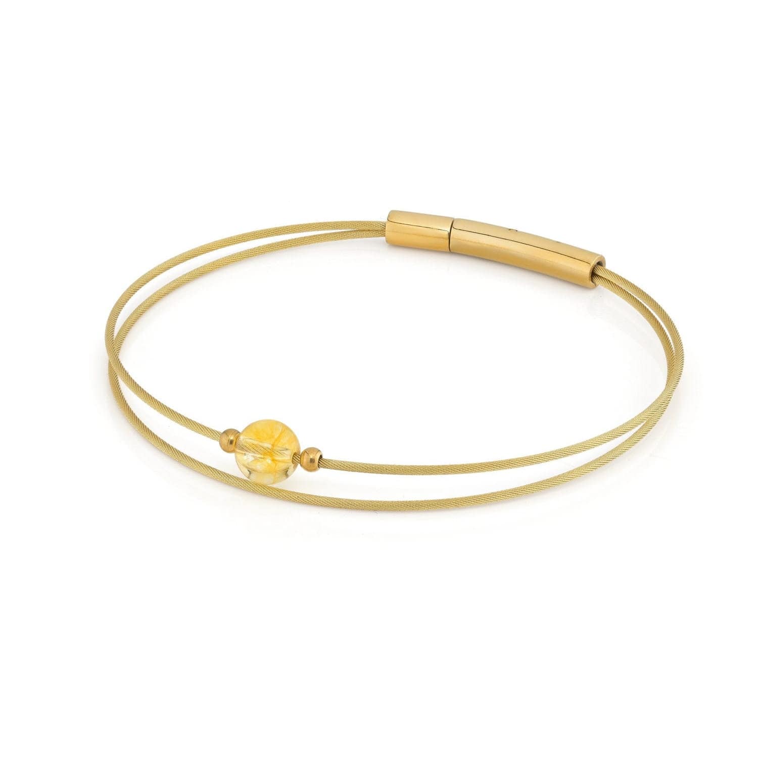 Thinking of You edelsteen armband Citrien goudkleur | A719GG