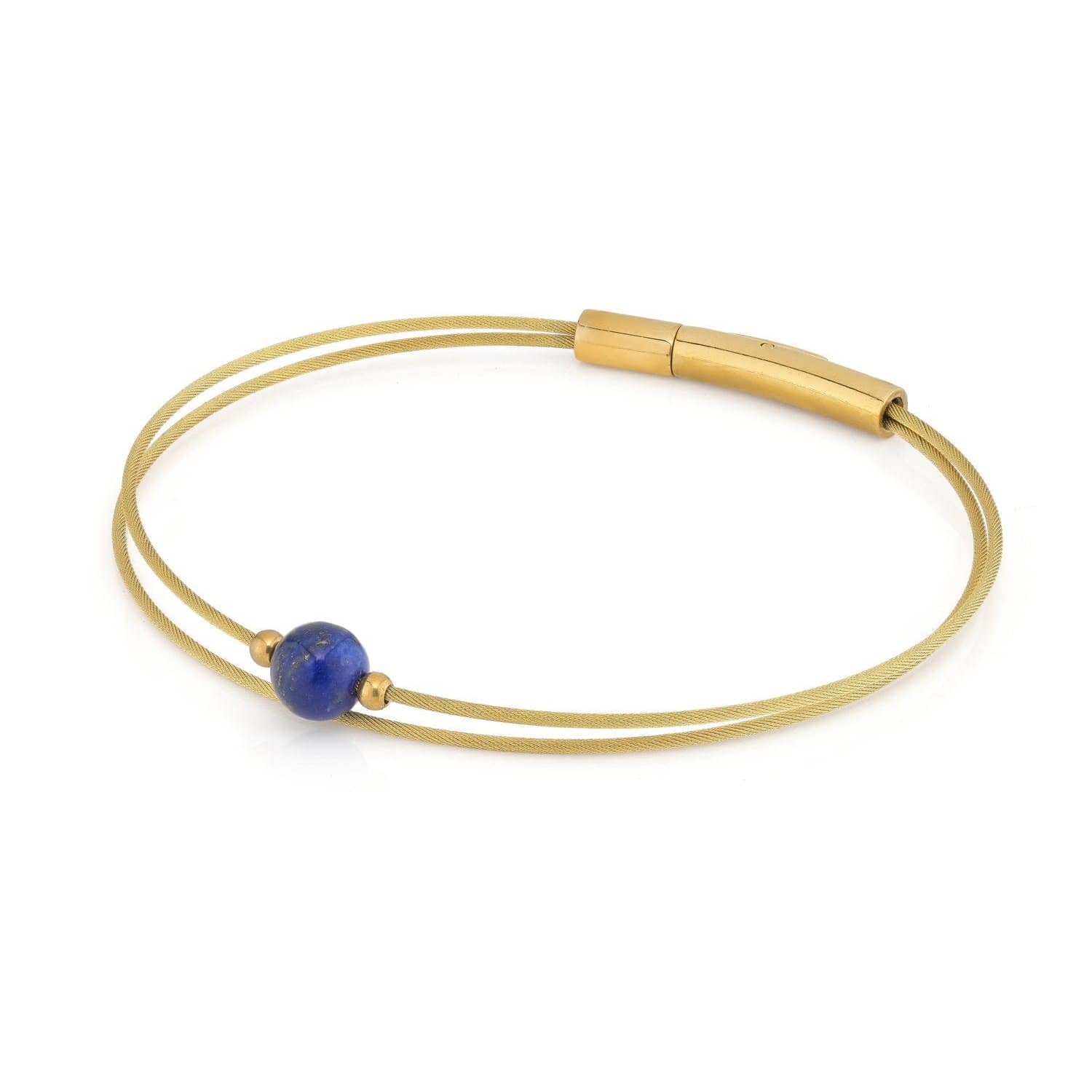Thinking of You edelsteen armband Lapis lazuli goudkleur | A716GG