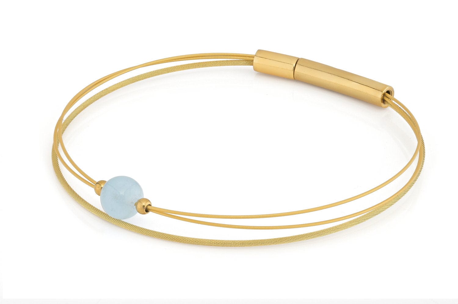 Thinking of You edelsteen Aquamarijn armband detail | CLIC by Suzanne