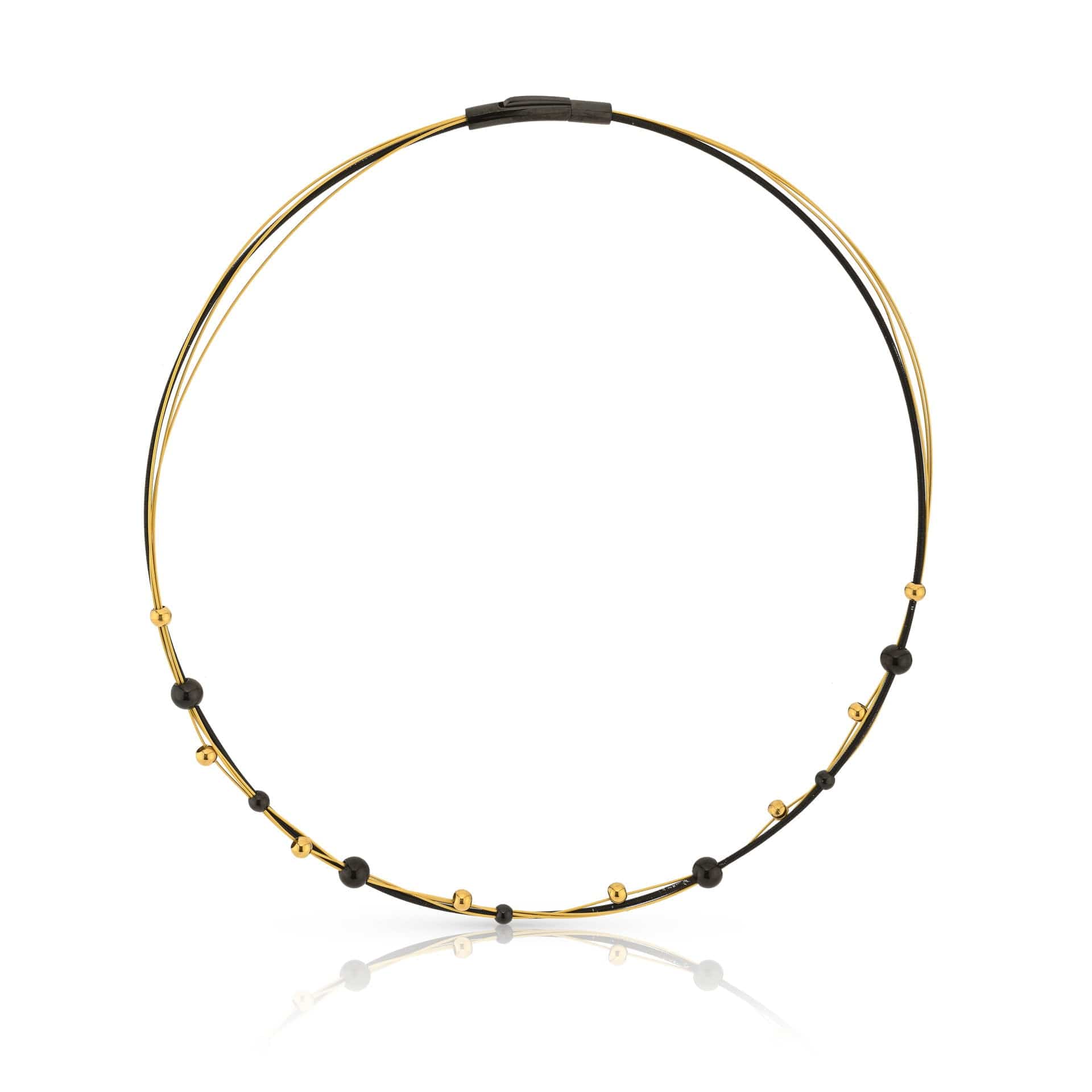 Ketting LIV Zwart|Goudkleur | C269ZG