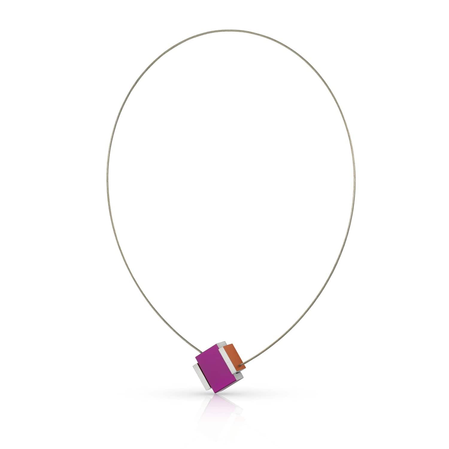 Ketting JUNA oranje & paars | C288OP