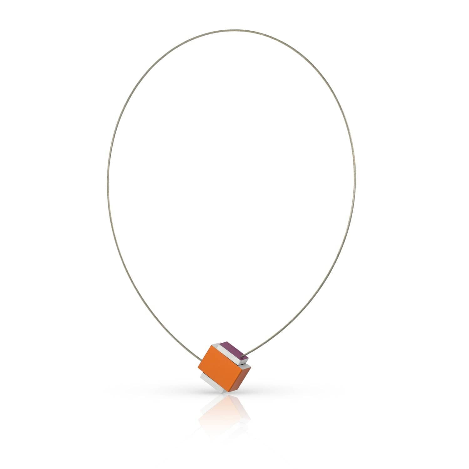 Ketting JUNA oranje & paars | C288OP