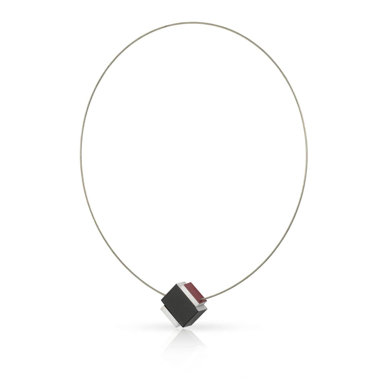Ketting JUNA rood & zwart | C288ZR