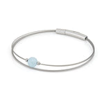 Thinking of You edelsteen armband Aquamarijn zilverkleur | A721B