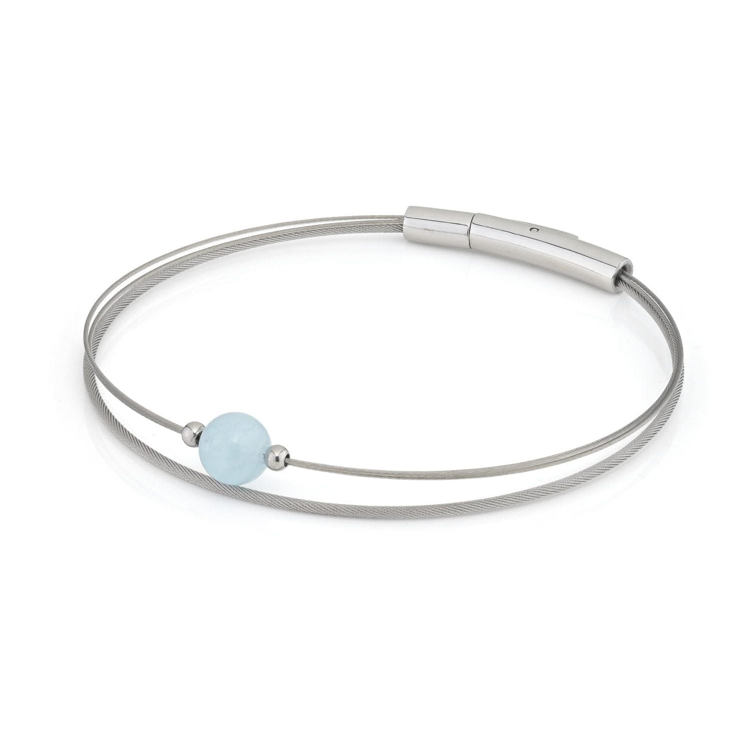 Thinking of You edelsteen armband Aquamarijn zilverkleur | A721B