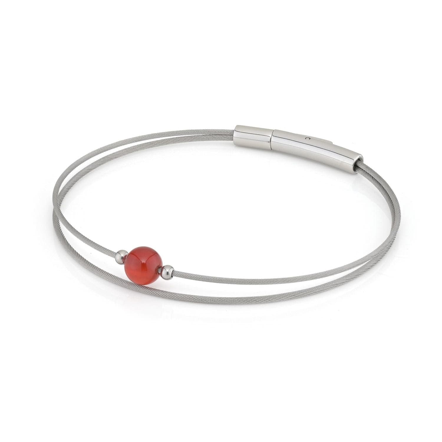 Thinking of You edelsteen armband Carneool zilverkleur | A717B