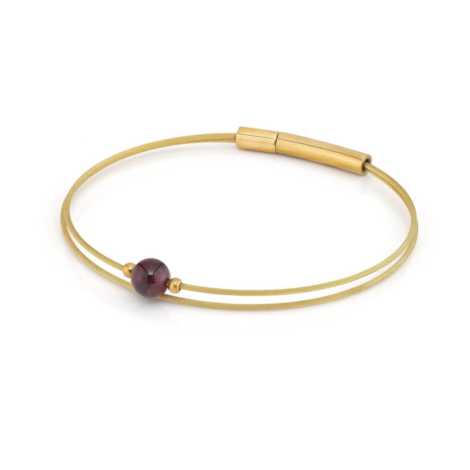 Thinking of You edelsteen armband Granaat goudkleur | A718GG