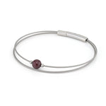 Thinking of You edelsteen armband Granaat zilverkleur | A718B