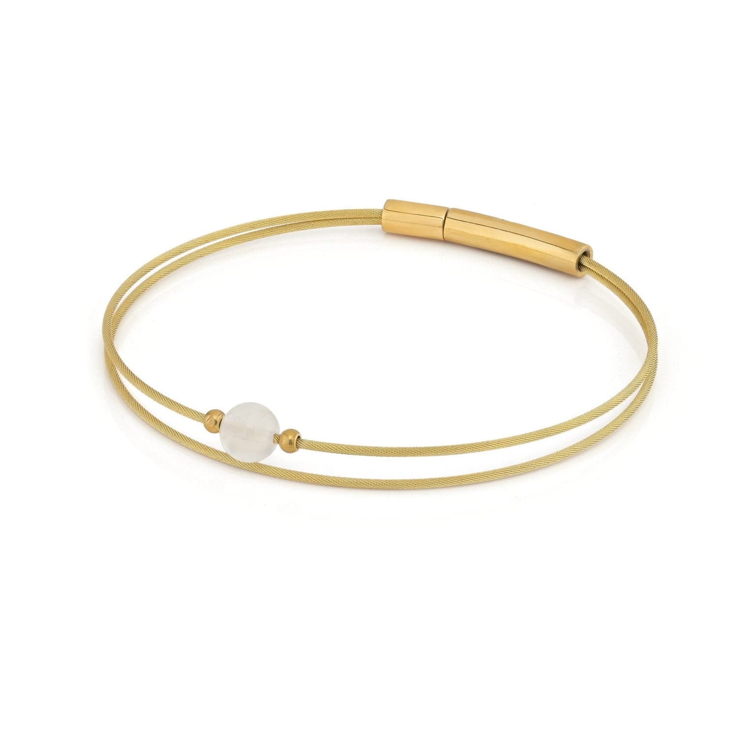 Thinking of You edelsteen armband Maansteen goudkleur | A715GG