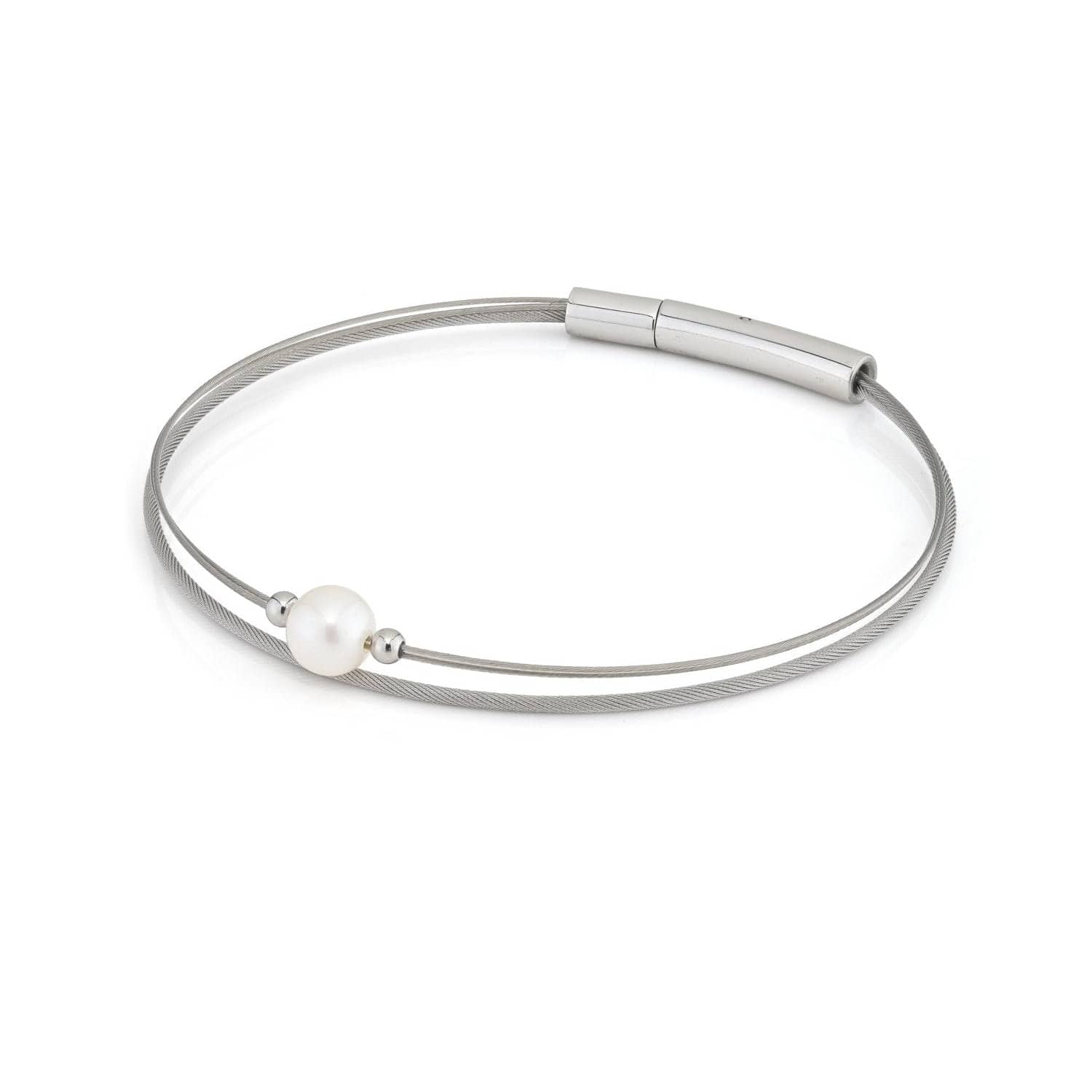 Thinking of You edelsteen armband Parel zilverkleur | A720B