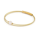 Thinking of You edelsteen armband Rozenkwarts goudkleur | A711GG