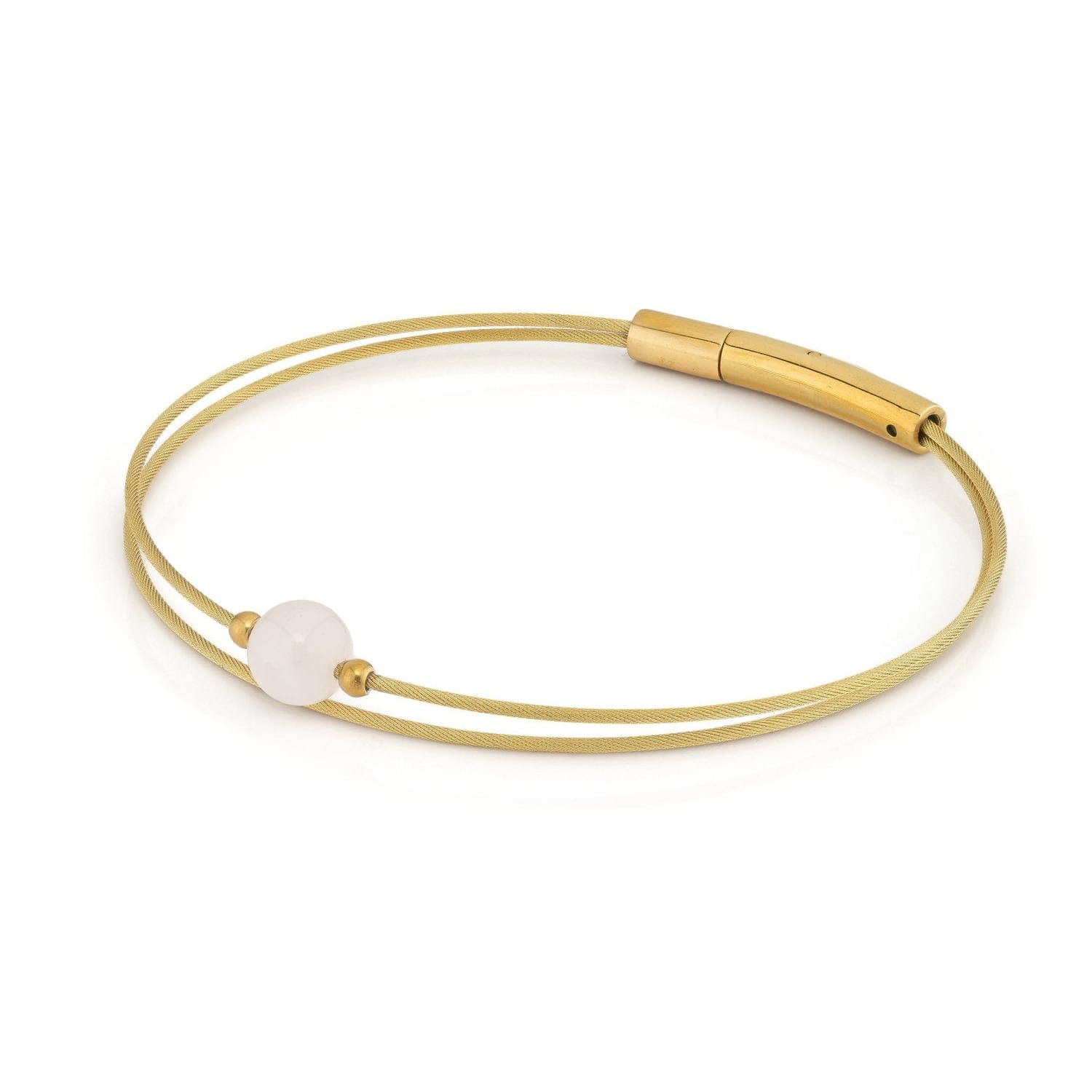 Thinking of You edelsteen armband Rozenkwarts goudkleur | A711GG
