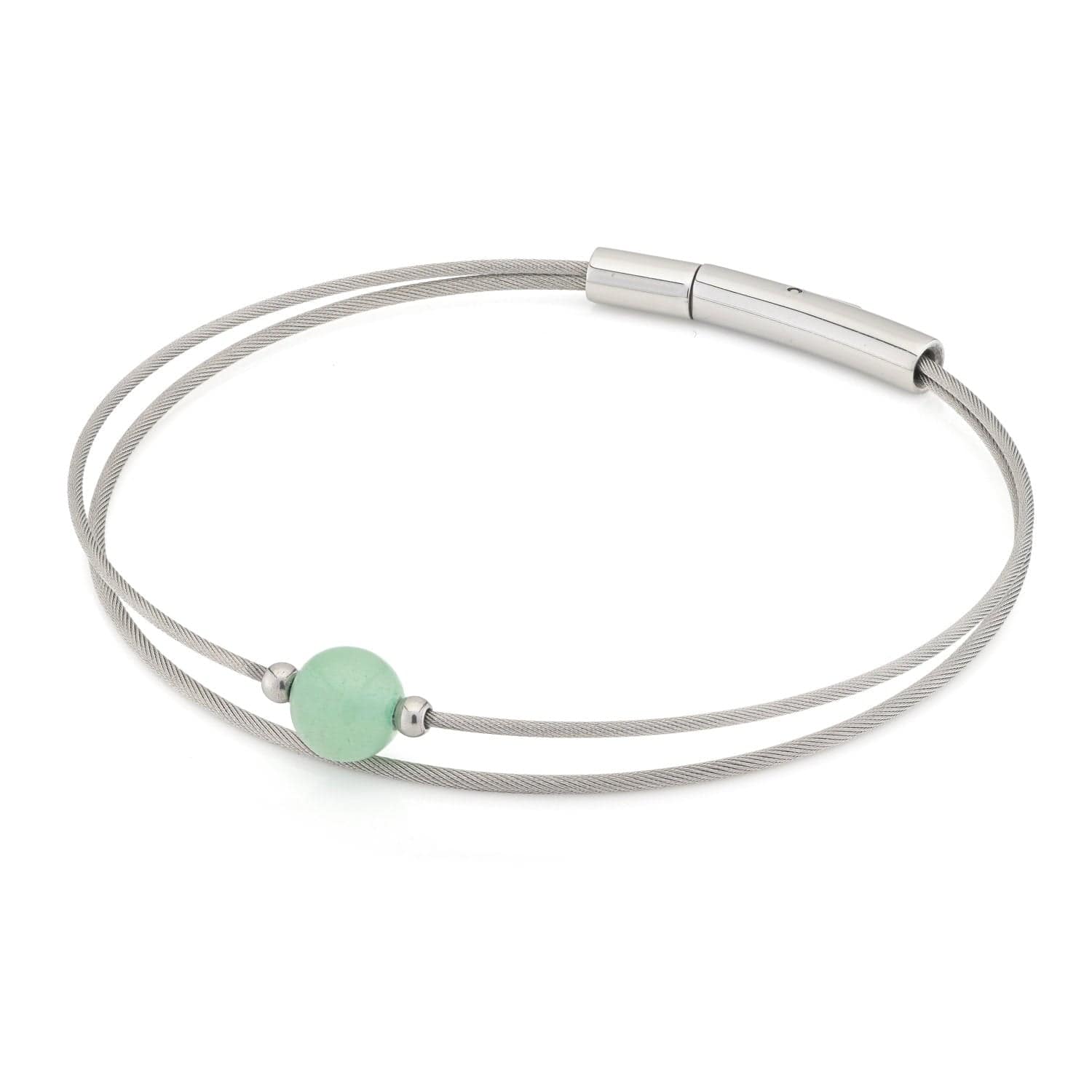 Armband edelsteen Aventurijn zilverkleur Thinking of You A713B | CLIC by Suzanne
