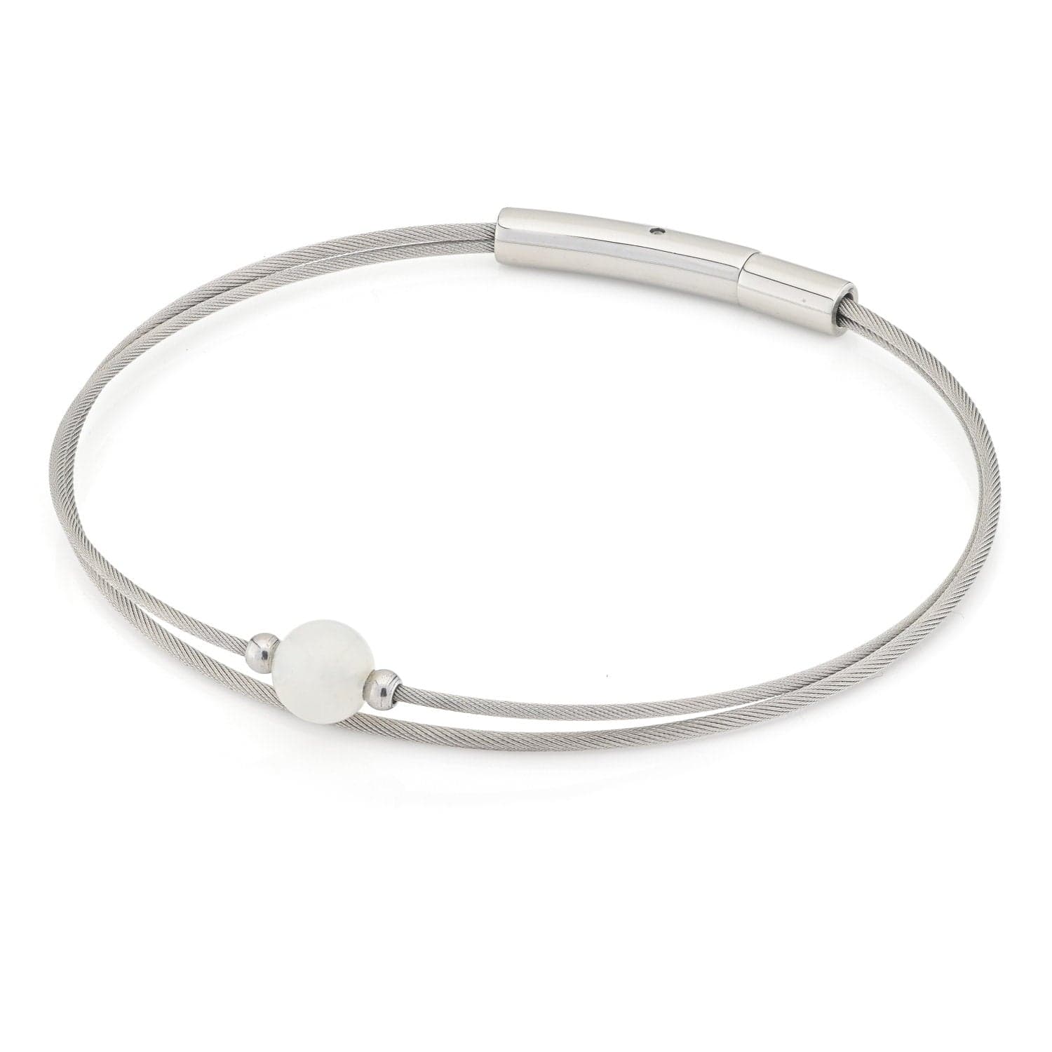 Armband edelsteen Maansteen zilverkleur Thinking of You A715B | CLIC by Suzanne