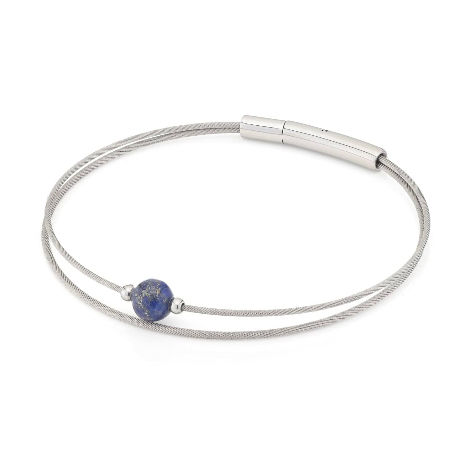 Armband edelsteen Lapis lazuli zilverkleur Thinking of You A716B | CLIC by Suzanne