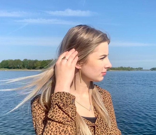 Oorbellen SUUS Lang Zwart | O38Z